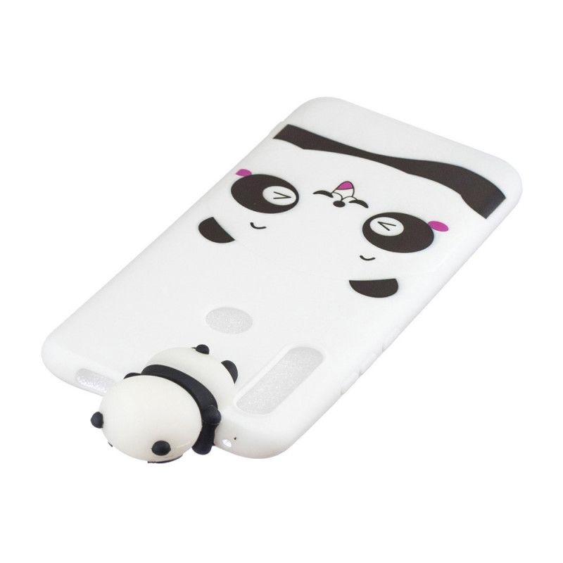 Etui Honor 9X Biały Czarny Geneviève The 3D Panda Etui Ochronne