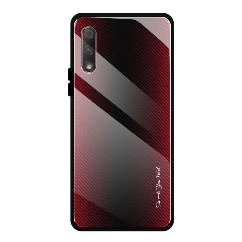 Etui Huawei P Smart Pro Biały Czarny Szkło Hartowane Pro Carbon Etui Ochronne