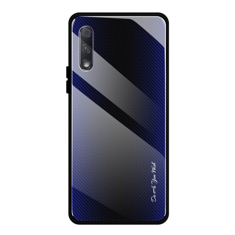 Etui Huawei P Smart Pro Biały Czarny Szkło Hartowane Pro Carbon Etui Ochronne