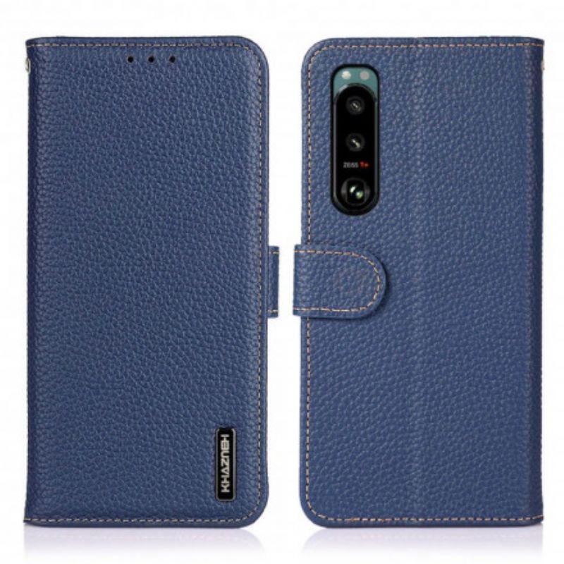 Etui Folio Do Sony Xperia 5 Iii Khazneh Lychee Leather