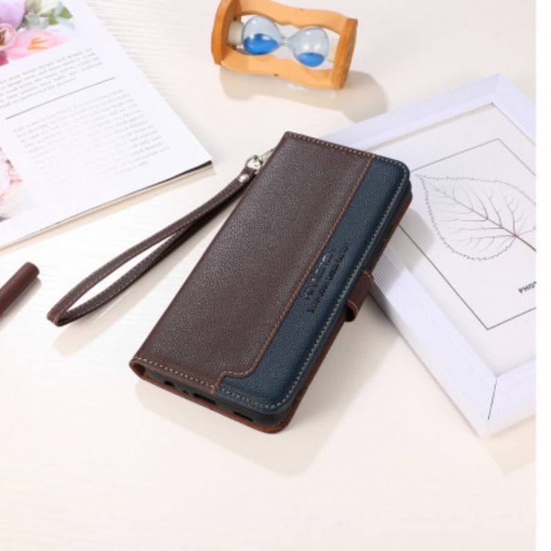 Etui Folio Sony Xperia 5 Iii Lychee Style Rfid Khazneh