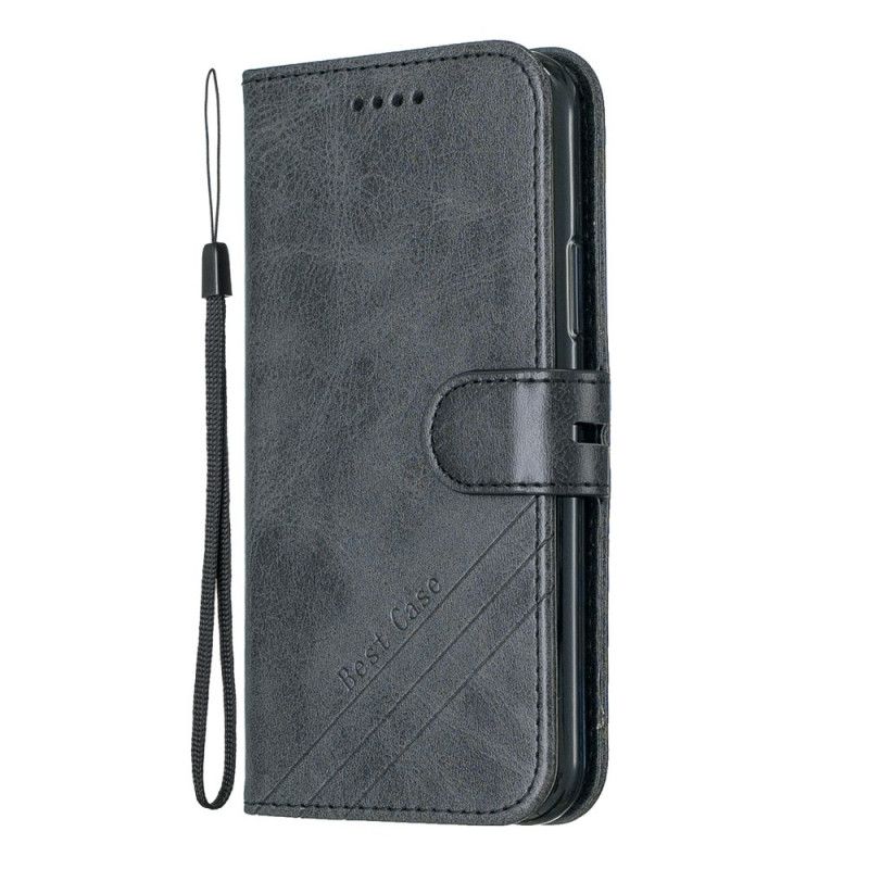 Etui Folio iPhone 12 / 12 Pro Ciemnoniebieski Najlepszy Przypadek Etui Ochronne