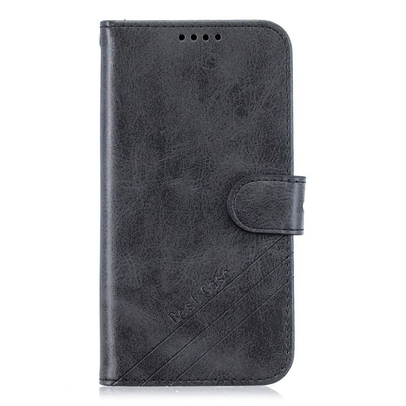 Etui Folio iPhone 12 / 12 Pro Ciemnoniebieski Najlepszy Przypadek Etui Ochronne