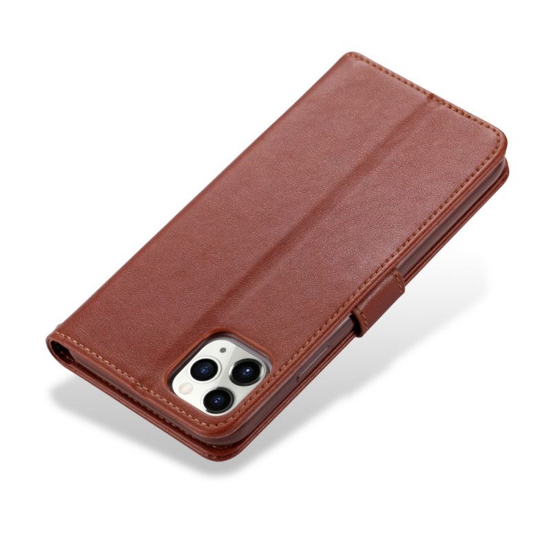 Etui Folio iPhone 12 / 12 Pro Czerwony Czarny Azns Imitacja Skóry Etui Ochronne