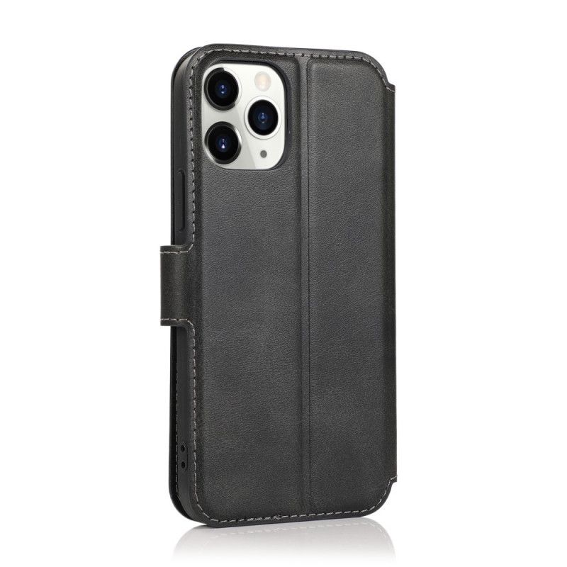 Etui Folio iPhone 12 / 12 Pro Czerwony Czarny Styl Retro Ze Skóry Etui Ochronne