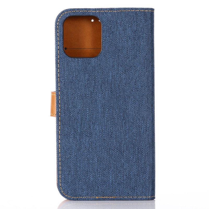 Etui Folio iPhone 12 / 12 Pro Granatowy Czarny Klasyczne Dżinsy Etui Ochronne