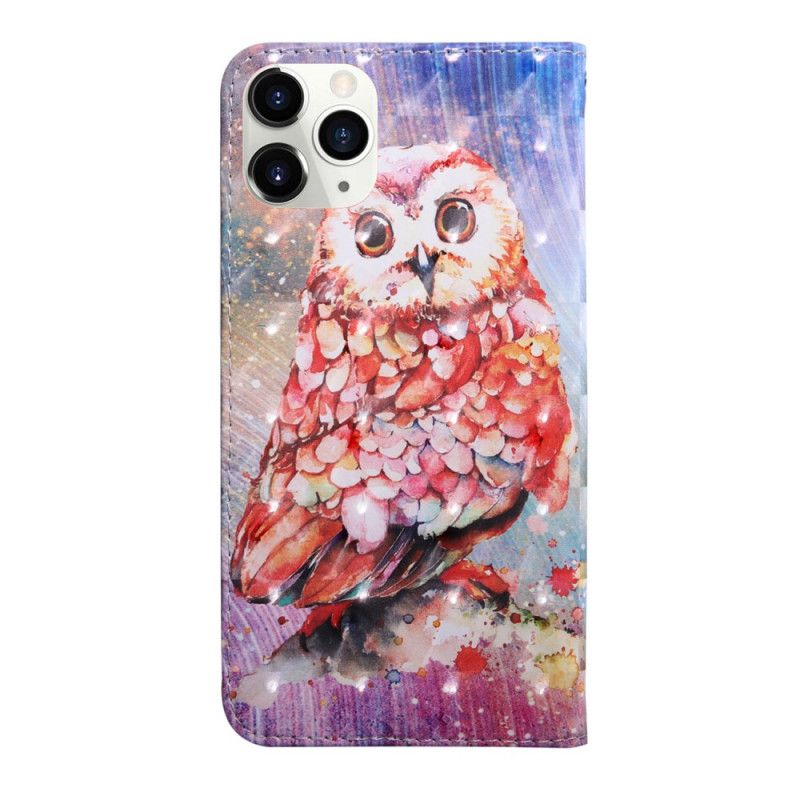 Etui Folio iPhone 12 / 12 Pro Jasna Plamka Zarazka Sowy