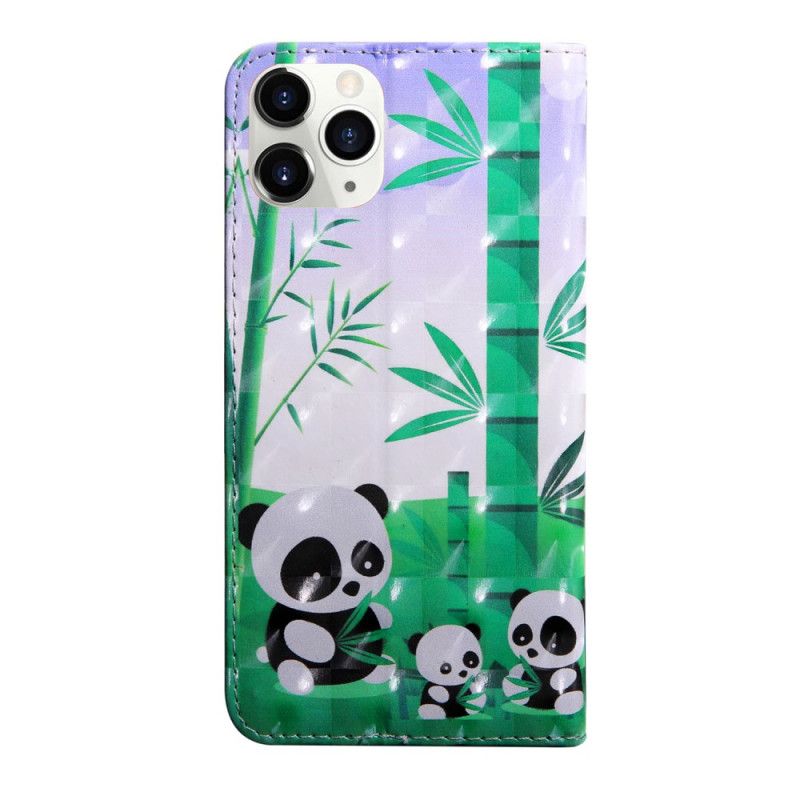 Etui Folio iPhone 12 / 12 Pro Pandy Z Punktami Świetlnymi