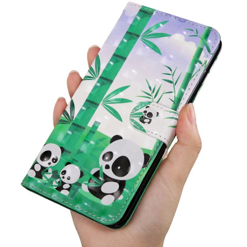 Etui Folio iPhone 12 / 12 Pro Pandy Z Punktami Świetlnymi