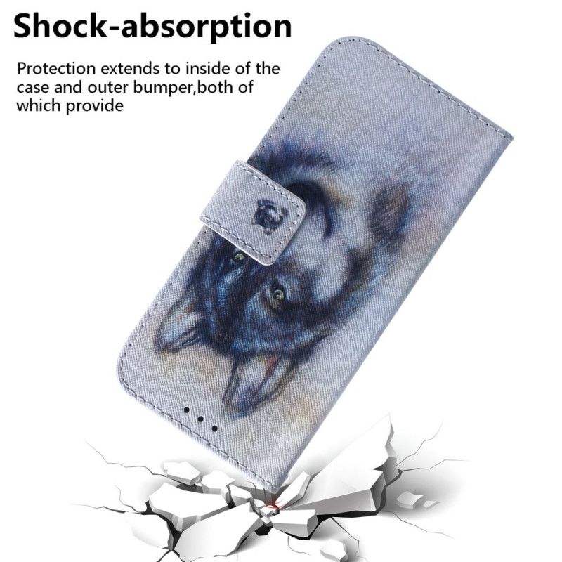 Etui Folio iPhone 12 / 12 Pro Psie Spojrzenie Etui Ochronne