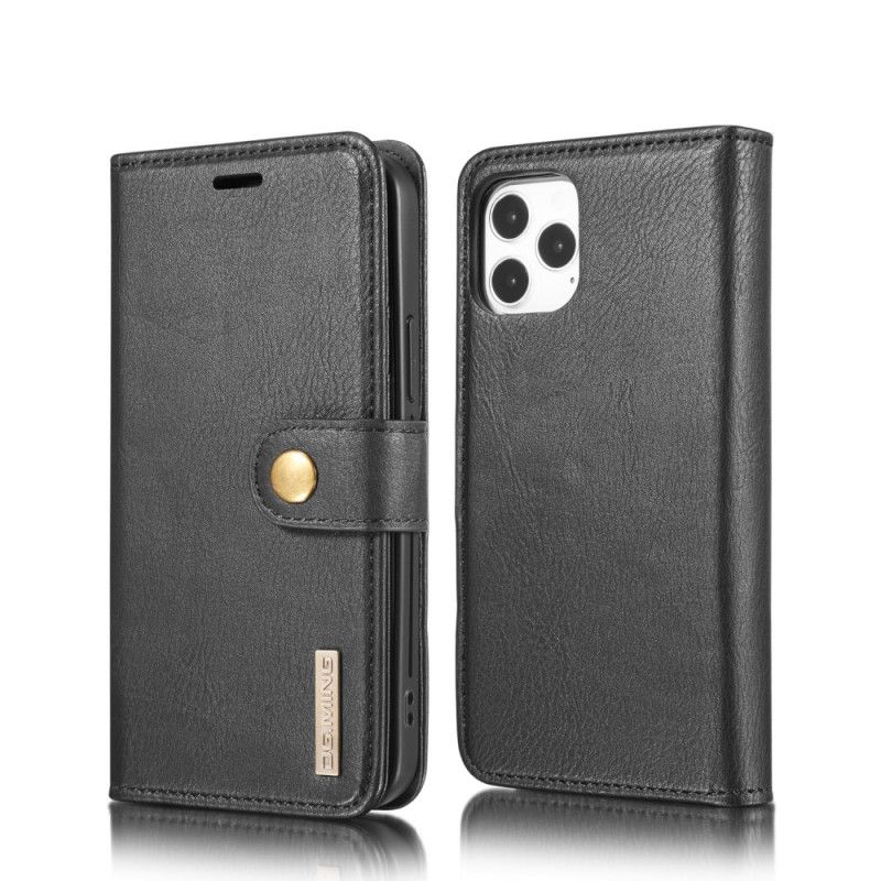 Etui Folio iPhone 12 / 12 Pro Szary Czarny Dg. Zdejmowany Futerał Ming