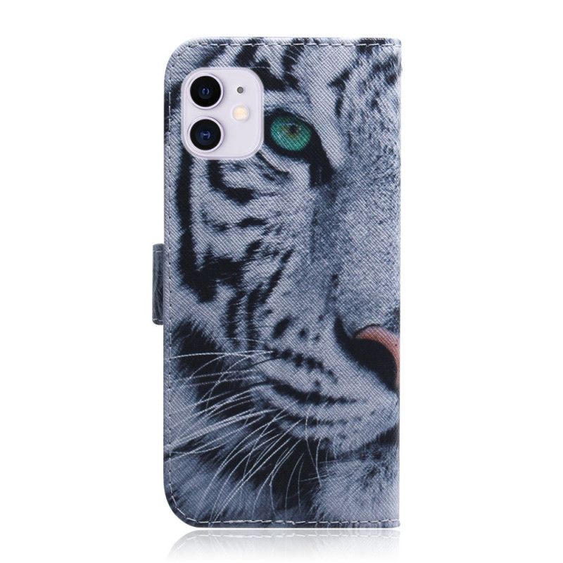 Etui Folio iPhone 12 / 12 Pro Twarz Tygrysa