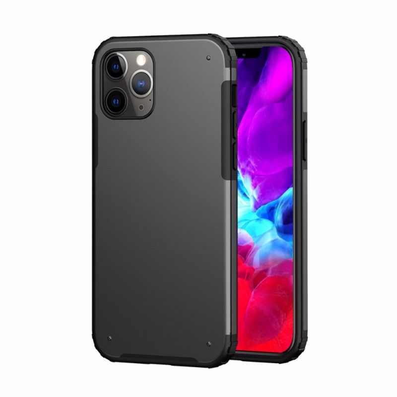 Etui iPhone 12 / 12 Pro Biały Czarny Matowa Hybryda