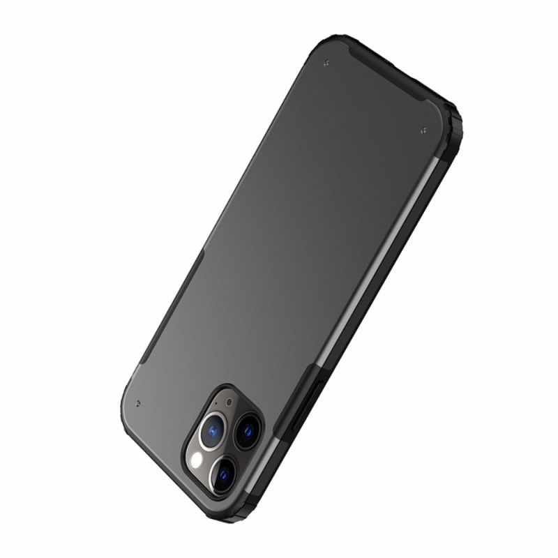 Etui iPhone 12 / 12 Pro Biały Czarny Matowa Hybryda