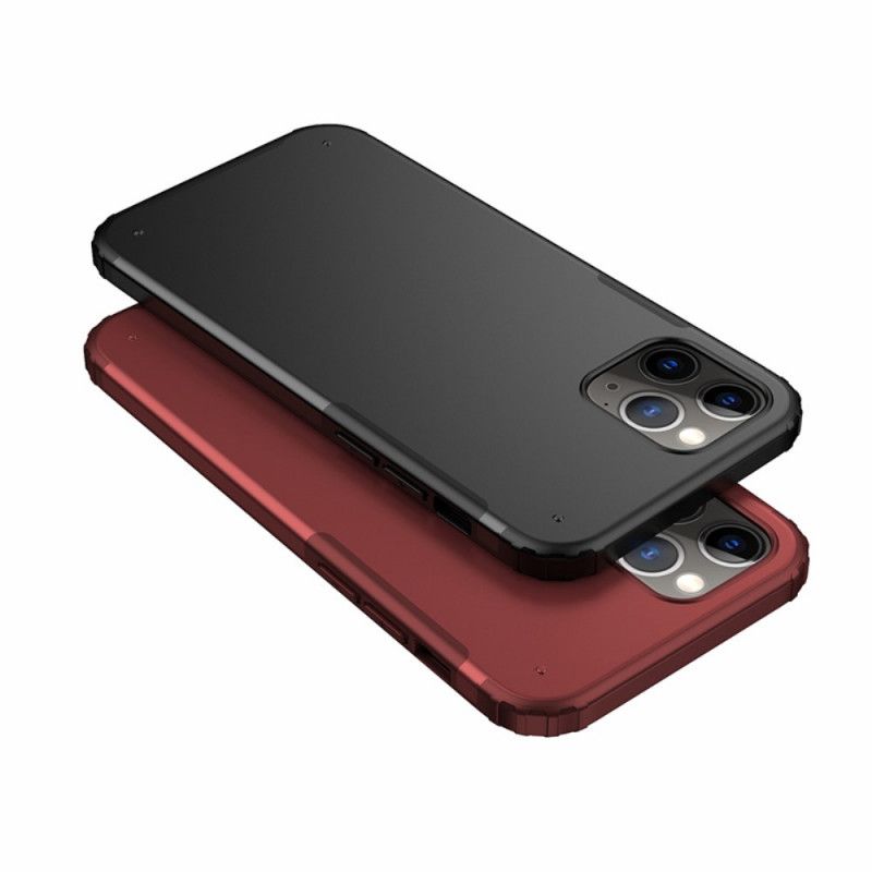 Etui iPhone 12 / 12 Pro Biały Czarny Matowa Hybryda