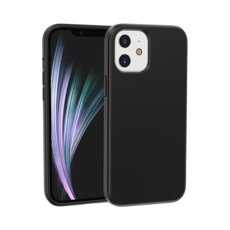 Etui iPhone 12 / 12 Pro Biały Czarny Ochrona Przed Odciskami Palców I Zachlapaniem Etui Ochronne