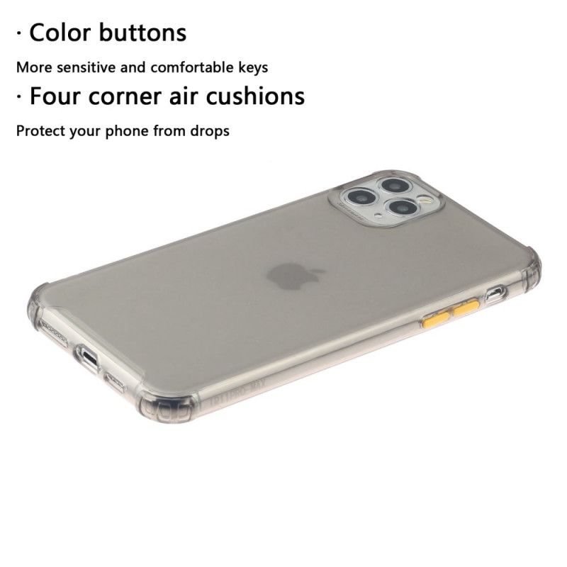 Etui iPhone 12 / 12 Pro Czerwony Czarny Kolorowe Wzmocnione Rogi Etui Ochronne