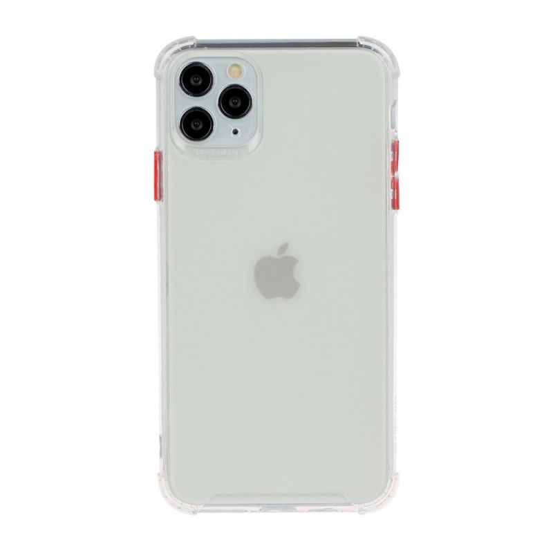 Etui iPhone 12 / 12 Pro Czerwony Czarny Kolorowe Wzmocnione Rogi Etui Ochronne