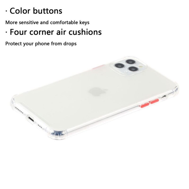 Etui iPhone 12 / 12 Pro Czerwony Czarny Kolorowe Wzmocnione Rogi Etui Ochronne