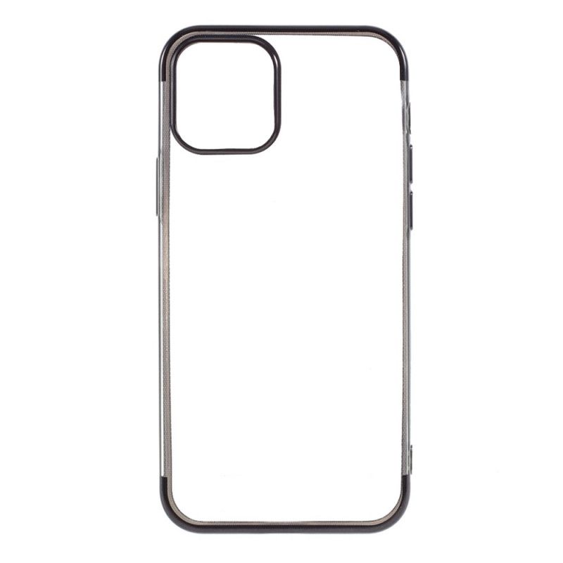 Etui iPhone 12 / 12 Pro Czerwony Czarny Krawędzie W Kolorze Silikonu Etui Ochronne