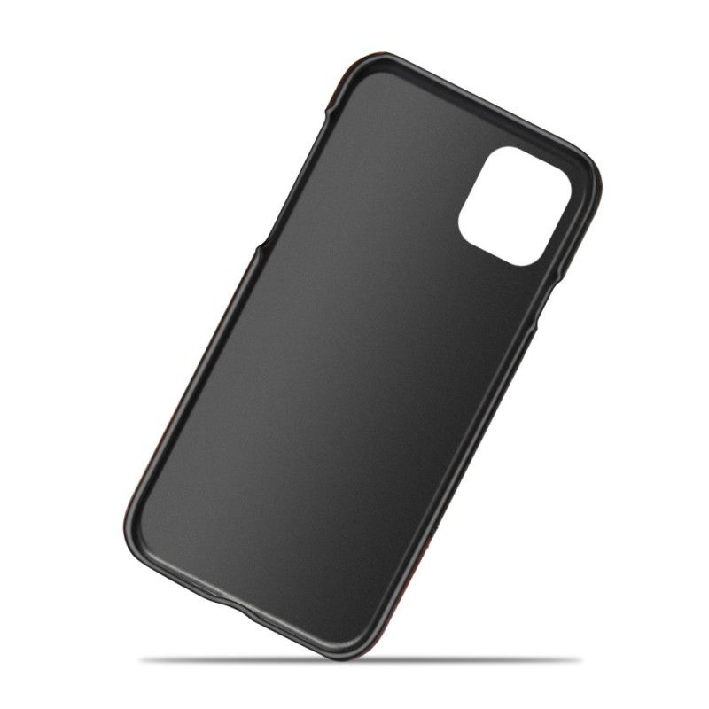 Etui iPhone 12 / 12 Pro Czerwony Czarny Ksq Dwukolorowy Efekt Skóry