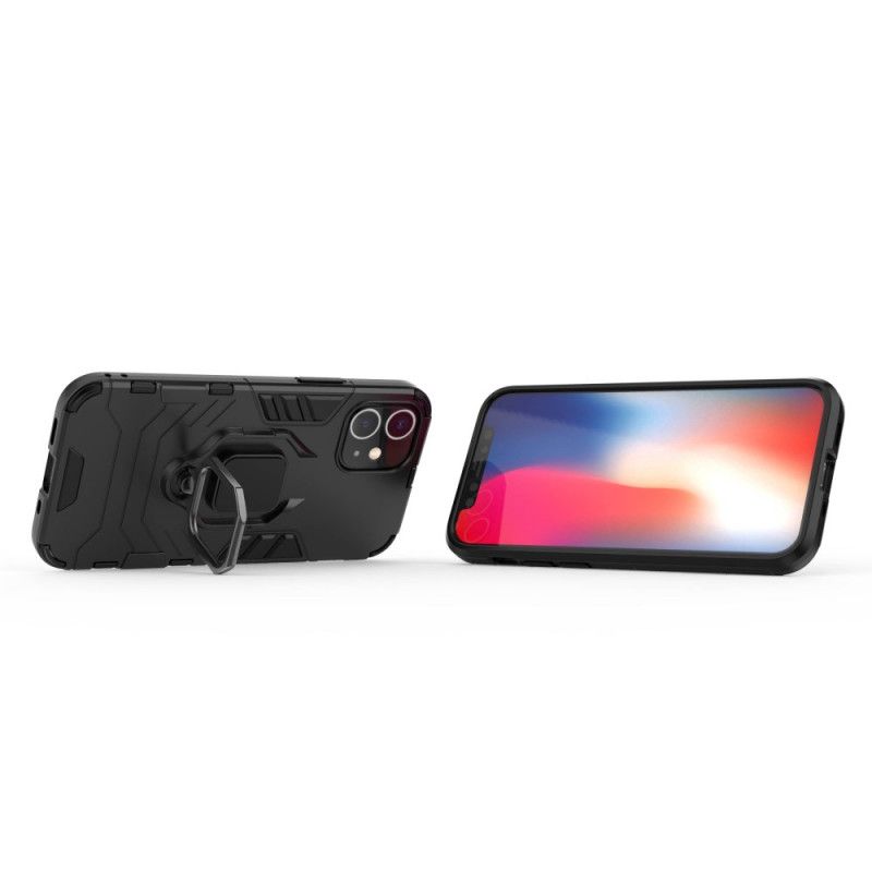 Etui iPhone 12 / 12 Pro Czerwony Czarny Pierścień Oporowy Etui Ochronne