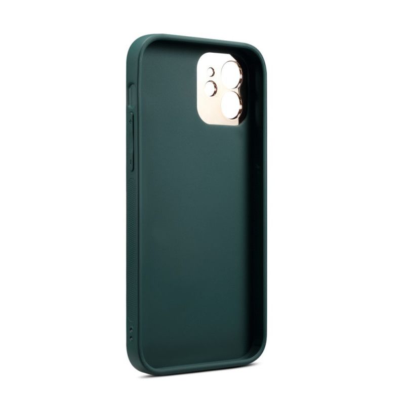 Etui iPhone 12 / 12 Pro Czerwony Czarny Prawdziwa Skóra