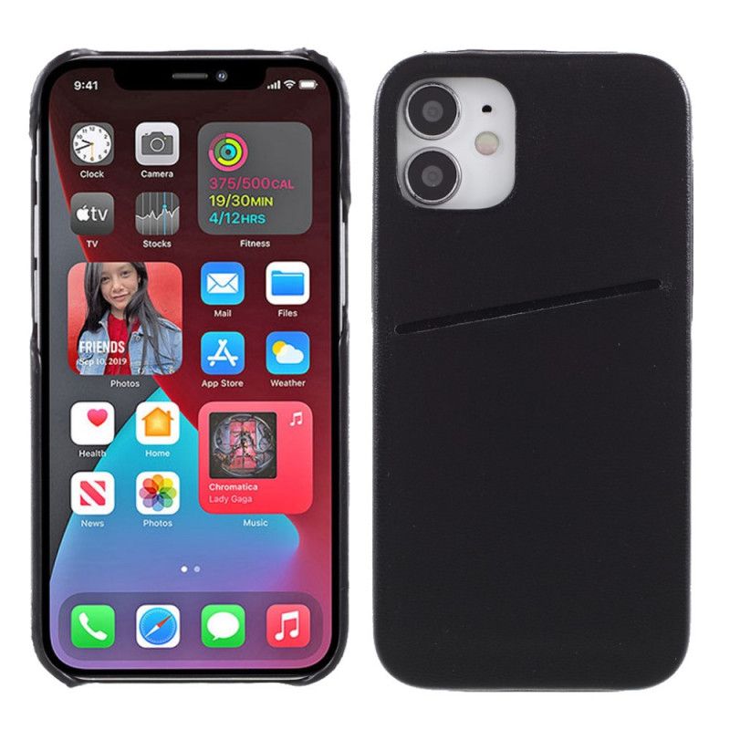 Etui iPhone 12 / 12 Pro Czerwony Czarny Wspólny Posiadacz Karty