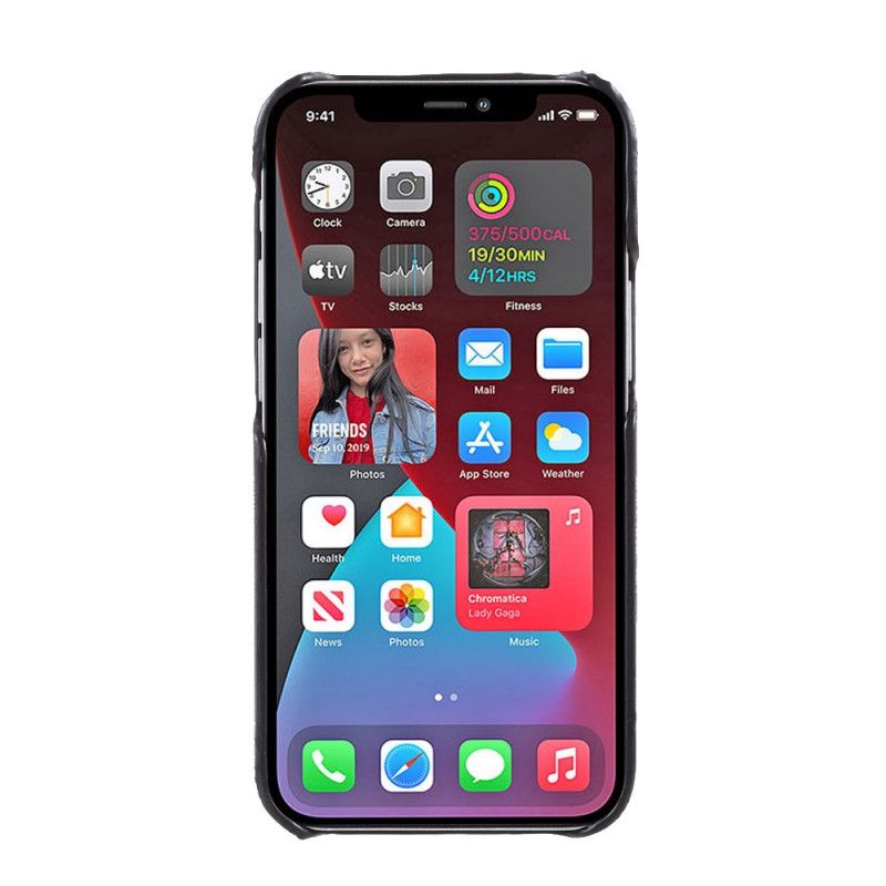 Etui iPhone 12 / 12 Pro Czerwony Czarny Wspólny Posiadacz Karty