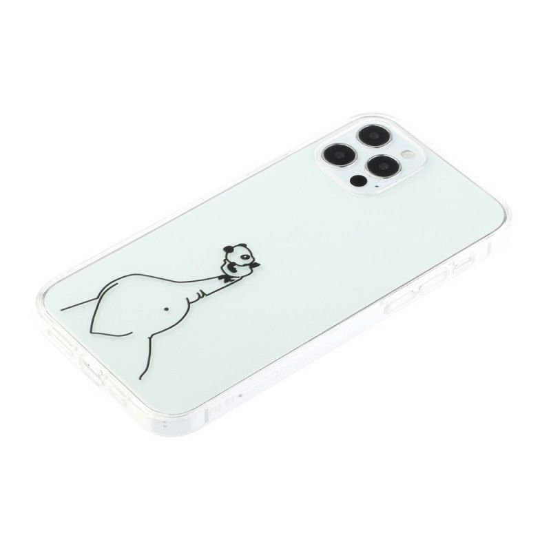 Etui iPhone 12 / 12 Pro Gry Panda Z Logo