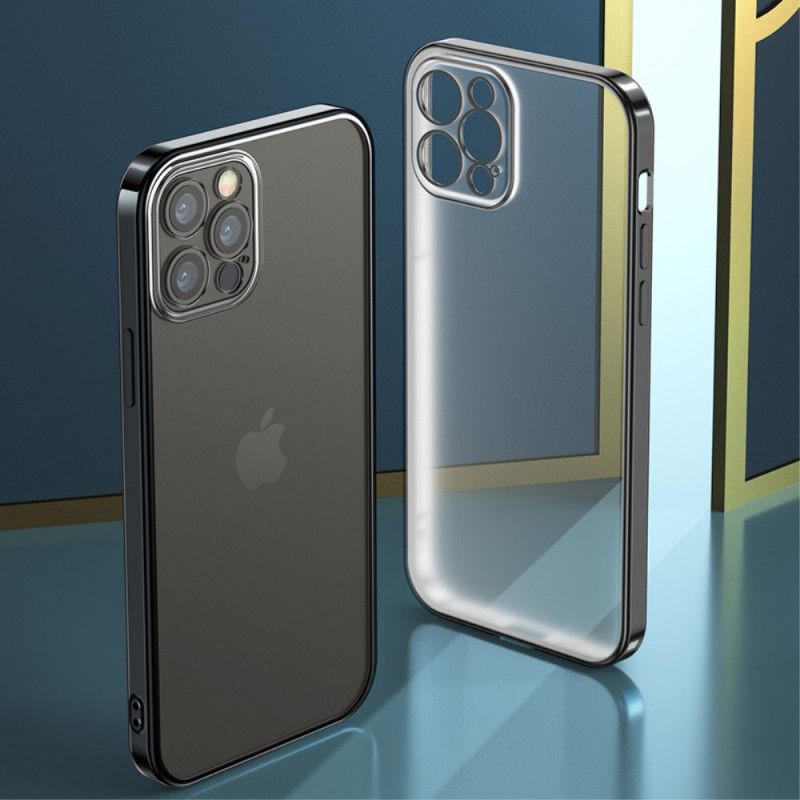 Etui iPhone 12 / 12 Pro Jasnoniebieski Czarny Benks Metalowe Krawędzie Stylowe Etui Ochronne