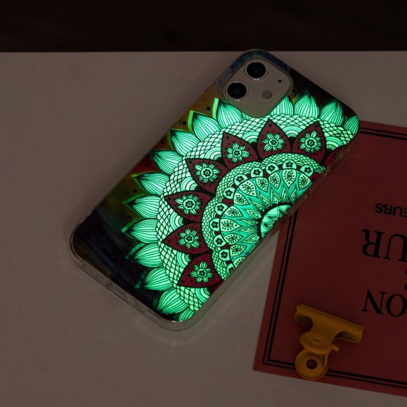 Etui iPhone 12 / 12 Pro Mandala W Kolorze Fluorescencyjnym