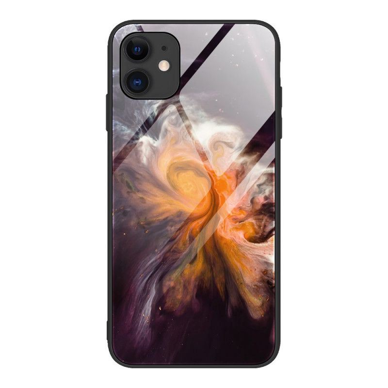 Etui iPhone 12 / 12 Pro Różowy Czarny Kolory Szkła Hartowanego