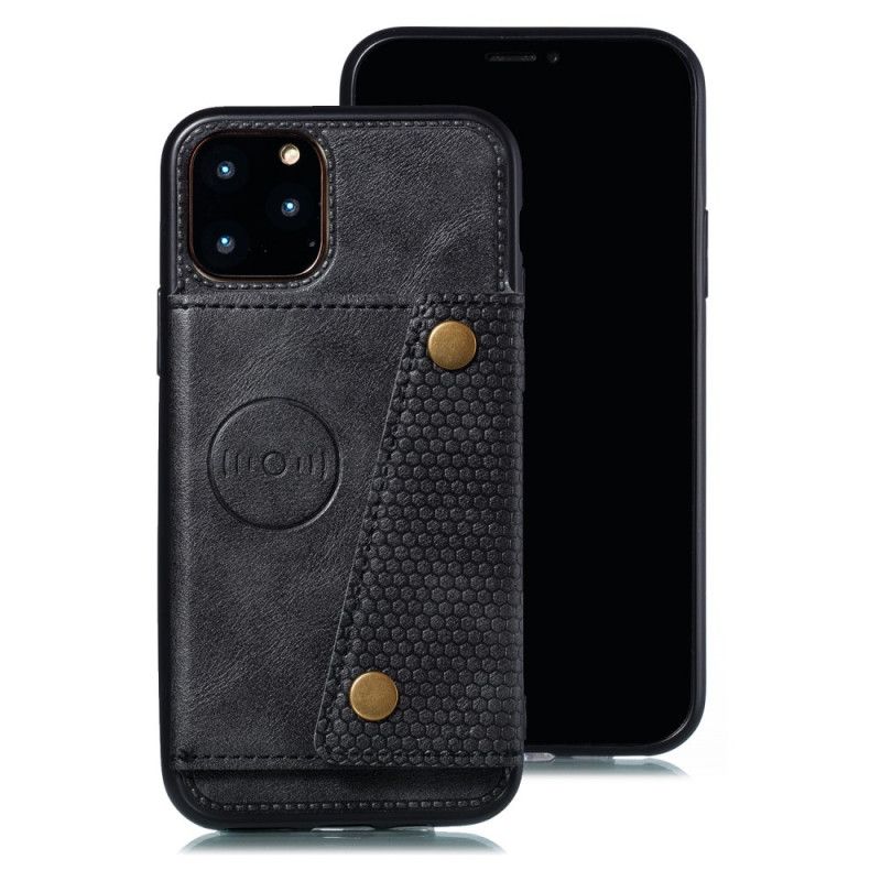 Etui iPhone 12 / 12 Pro Szary Czarny Portfel Zatrzaskowy