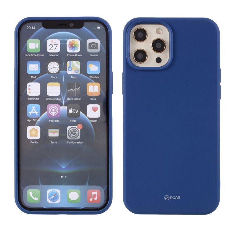 Etui iPhone 12 / 12 Pro Szary Czarny Ryk Serii Galaretek