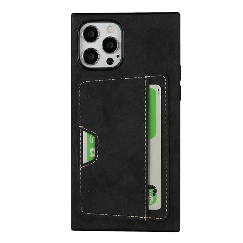 Etui iPhone 12 / 12 Pro Szary Czarny Silikonowo-Aksamitne Etui Na Karty Etui Ochronne