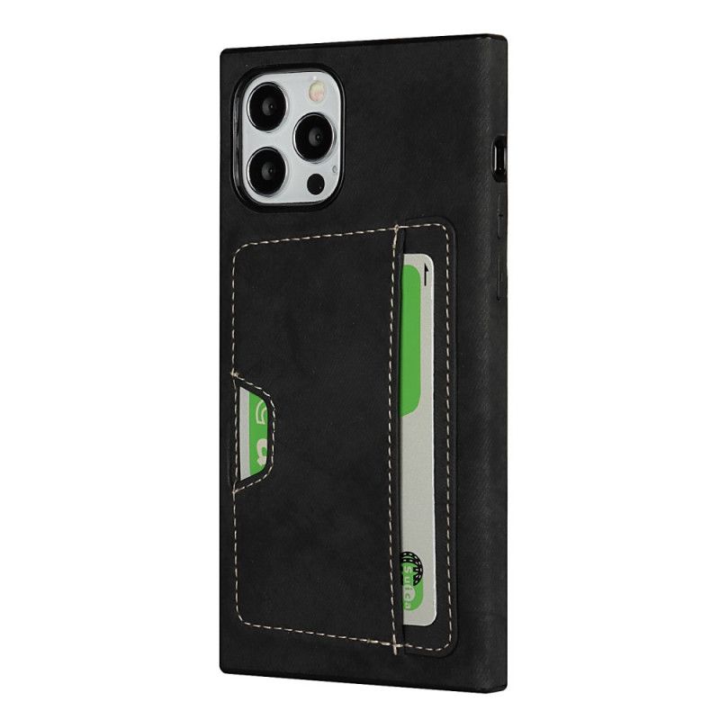 Etui iPhone 12 / 12 Pro Szary Czarny Silikonowo-Aksamitne Etui Na Karty Etui Ochronne