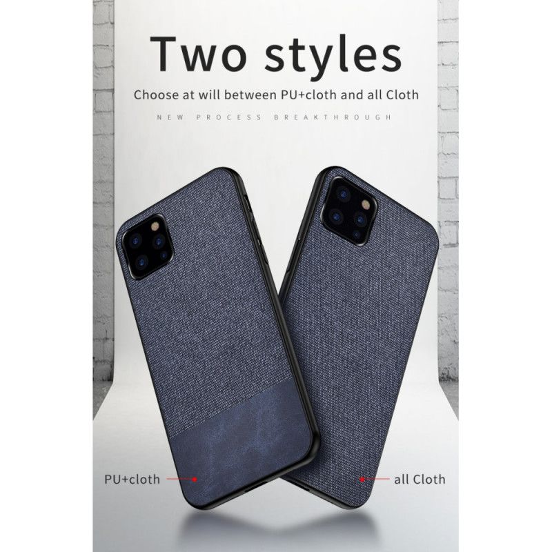 Etui iPhone 12 / 12 Pro Szary Czarny Zgryz Ze Sztucznej Skóry