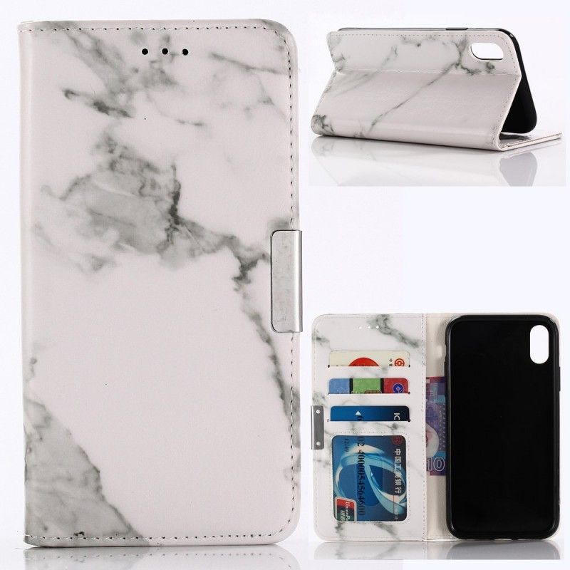 Etui Folio iPhone XR Czarny Marmur