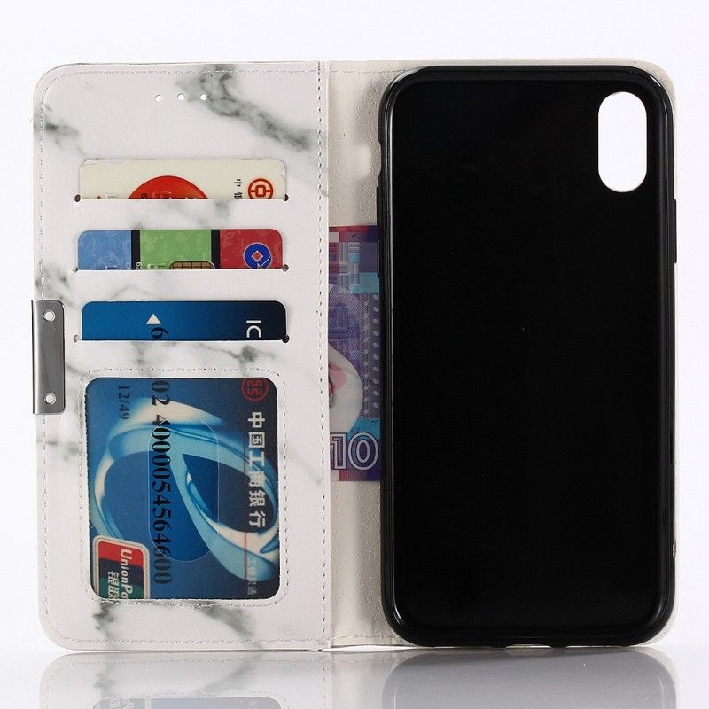 Etui Folio iPhone XR Czarny Marmur