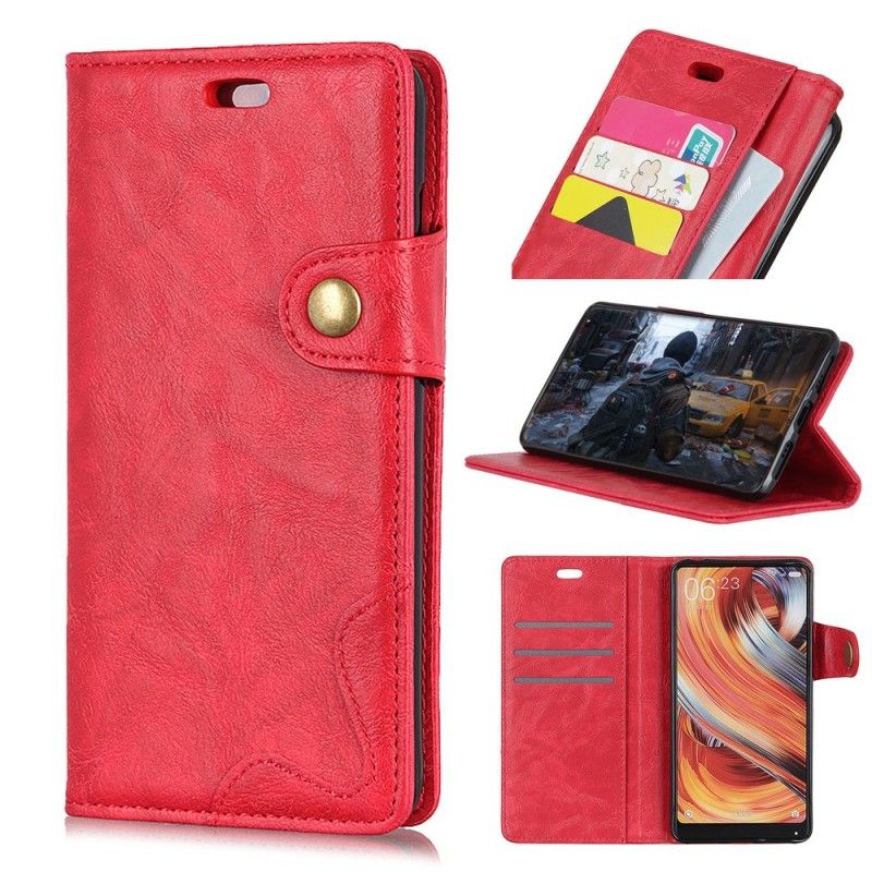 Etui Folio iPhone XR Czarny Przycisk Artystyczny Etui Ochronne