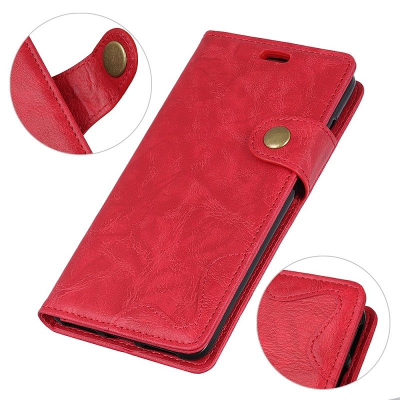 Etui Folio iPhone XR Czarny Przycisk Artystyczny Etui Ochronne