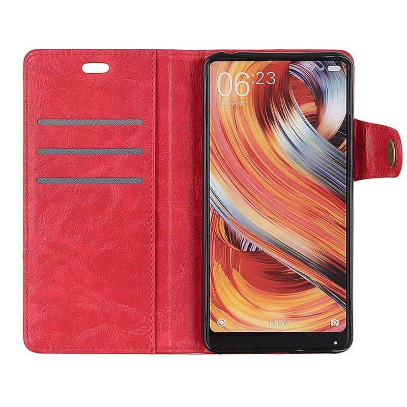 Etui Folio iPhone XR Czarny Przycisk Artystyczny Etui Ochronne