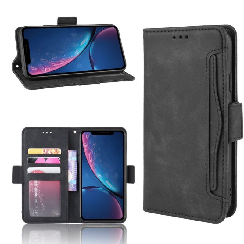 Etui Folio iPhone XR Czerwony Czarny Multikarta Pierwszej Klasy