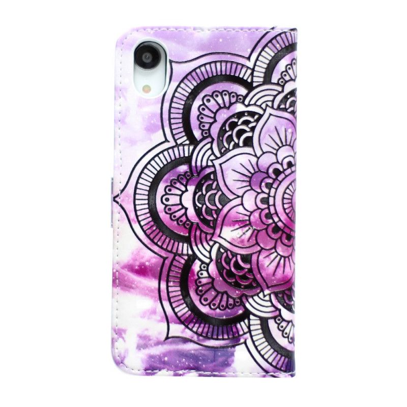 Etui Folio iPhone XR Fioletowa Mandala Etui Ochronne