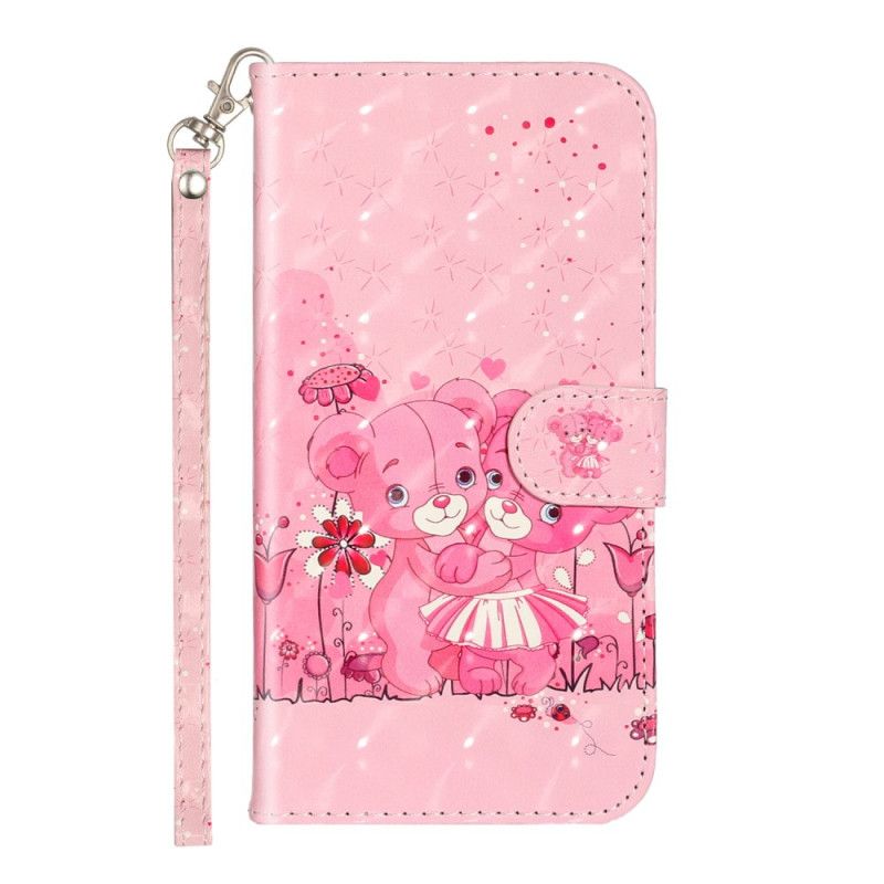 Etui Folio iPhone XR Pluszowe Misie Ze Stringami