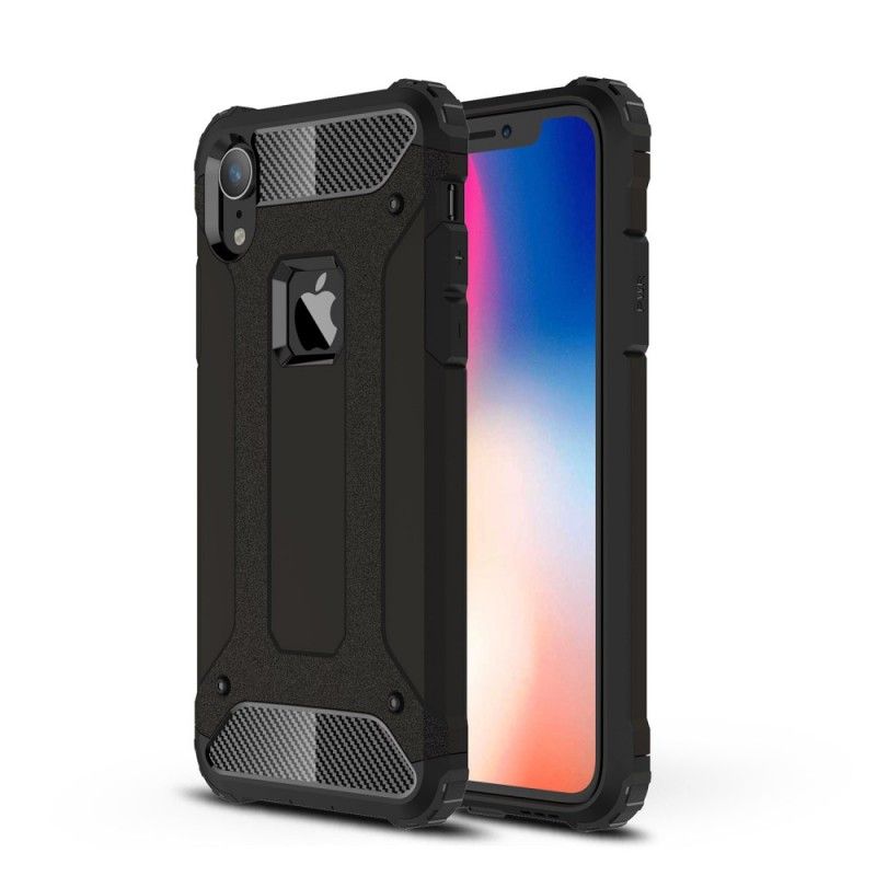 Etui iPhone XR Biały Czarny Ocalały Etui Ochronne