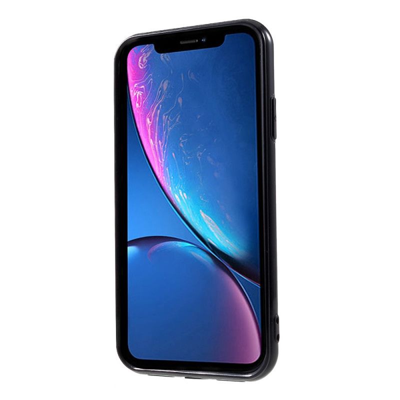 Etui iPhone XR Biały Czarny Przezroczyste Silikonowe Krawędzie Etui Ochronne