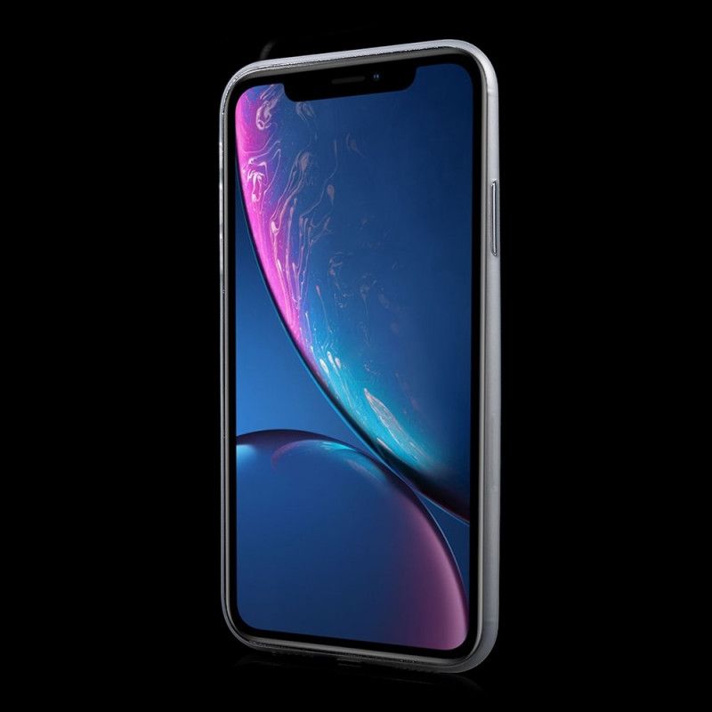 Etui iPhone XR Biały Czarny Ultra Drobny Mat Etui Ochronne