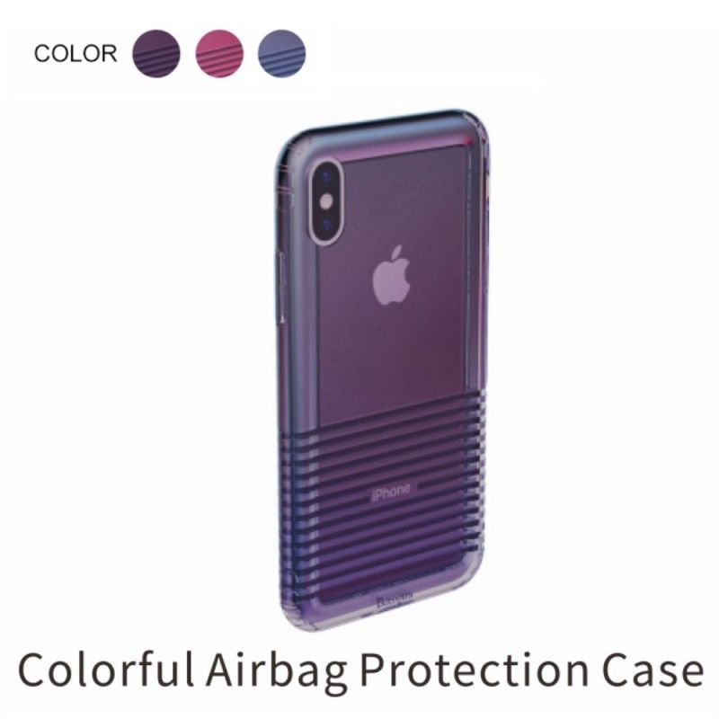 Etui iPhone XR Ciemnoniebieski Magenta Kolorowe Poduszki Powietrzne Max Baseus